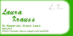 laura krauss business card